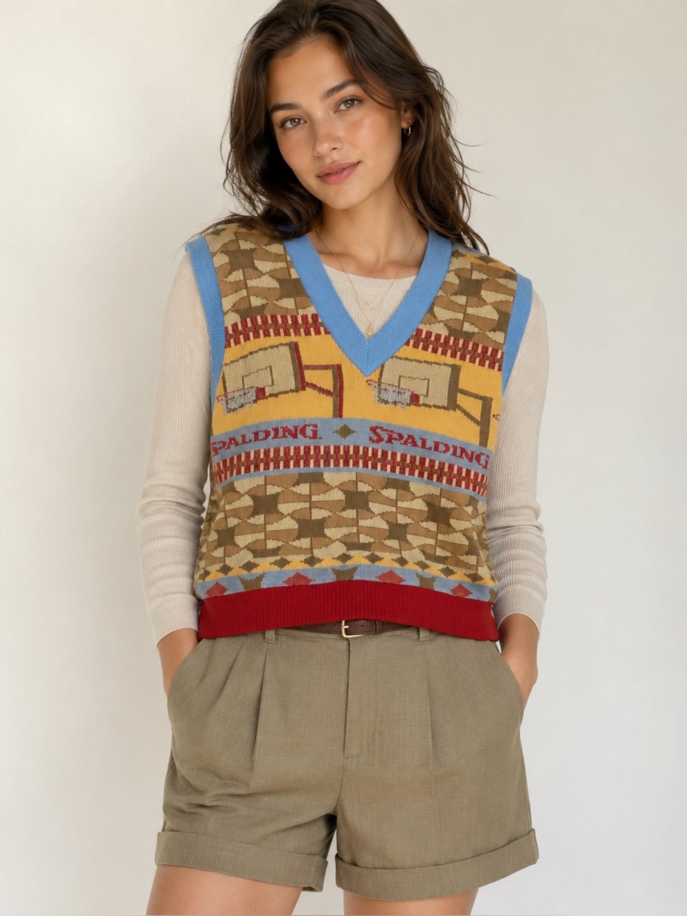 New Zara x Spalding Collaboration Jacquard Basketball Vest Women’s S